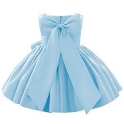 Baby Girls Bowknot Tutu Princess Dress Formal Prom Ball Gown – Light Blue 5-6 Years | ECLSTORES