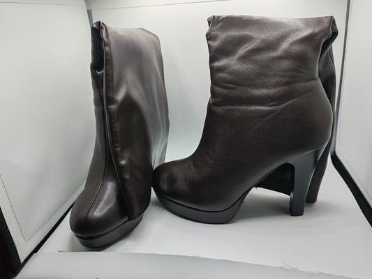 Allegra K Women's Chunky Heel Round Toe Platform Knee High Boots