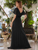 Ever-Pretty Women's Double V-Neck Chiffon Evening Dress