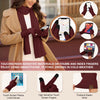 Womens Hat and Scarf Set 5 PCS Knitted Beanie
