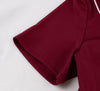 Womens Bow Neck Colour Block Vintage Cocktail Dress – Wine Red M