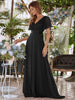 Ever-Pretty Women's Double V-Neck Chiffon Evening Dress