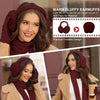 Womens Hat and Scarf Set 5 PCS Knitted Beanie