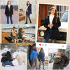 Women’s Warm Quilted Parka Coat Hooded Windproof – Black