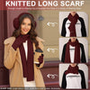 Womens Hat and Scarf Set 5 PCS Knitted Beanie