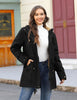 Women’s Warm Quilted Parka Coat Hooded Windproof – Black